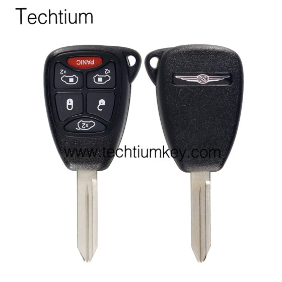 with battery clamp 5+1 button remote key shell for Chrysler